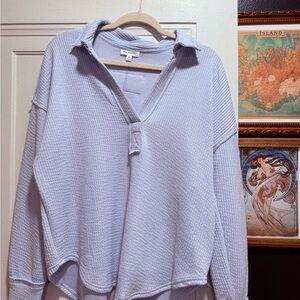 Blu Pepper Light Blue Long Sleeve Top